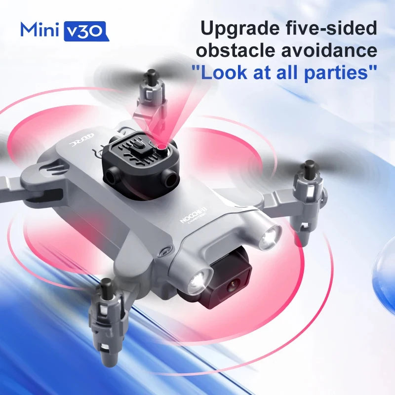 Xiaomi V30 Mini Drone With Camera HD 8K 1080P FPV RC Drones Profesional Five-sided Obstacle Avoidance Helicopter Drone Toy New